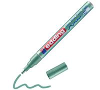 edding Rotulador 751 – tinta opaca brillante, punta redonda 1–2 mm, verde metálico – 1 rotulador
