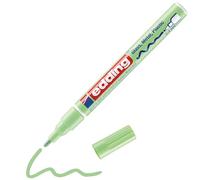 edding 751 marcador de tinta opaca brillante - verde pastel - 1 rotulador - punta redonda 1-2 mm - rotulador brillante efecto lacado para vidrio, piedras, madera, plástico, papel - color permanente