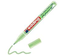 edding 751 marcador de tinta opaca brillante - verde pastel - 1 rotulador - punta redonda 1-2 mm - rotulador brillante efecto lacado para vidrio, piedras, madera, plástico, papel - color permanente