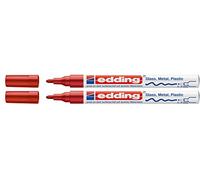Edding 751 Marqueur peinture Pointe M, rouge, Doppelpack
