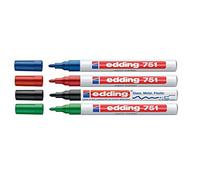 Edding 751 Rotuladores de pintura punta M (4 unidades, surtidos, 1)