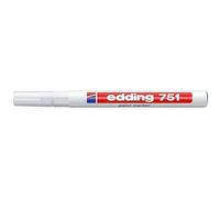 Edding 751 Subrayador Pintura Punta Tipo Bala - Blanco (Paquete de 3)
