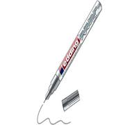 edding 780 marcador de tinta opaca brillante - plata - 1 rotulador - punta extrafina 0,8 mm - rotulador brillante efecto lacado para vidrio, piedras, madera, plastico, papel - color permanente