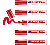 edding Rotulador permanente 800 punta biselada 12 mm recargable rojo