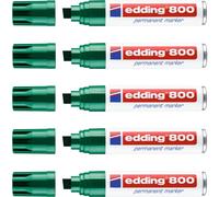 Rotulador edding marcador permanente 800 verde -punta biselada 12 mm