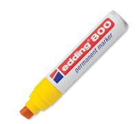 edding 800 marcador permanente - amarillo - 1 rotulador - punta biselada 4-12 mm - para marcas llamativas -resistente al agua, secado rápido, indeleble - para cartón,plástico, madera, metal, vidrio