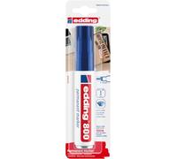 edding 800 marcador permanente - azul - 1 rotulador - punta biselada 4-12 mm - para marcas llamativas - resistente al agua, secado rápido, indeleble - para cartón, plástico, madera, metal, vidrio