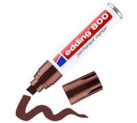 edding 800 marcador permanente - marrón - 1 rotulador - punta biselada 4-12 mm - para marcas llamativas - resistente al agua, secado rápido, indeleble - para cartón, plástico, madera, metal, vidrio