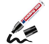 Edding Rotuladores permanentes 800 – punta ancha 4-12 mm – Lote 6 negro