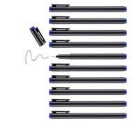 edding 8011 marcador para salas limpias - azul - 10 rotuladores - punta fina y redonda de 0,6 mm-para escribir en papel para salas limpias, láminas, papel laminado-producto de bajo polvo sin etiqueta