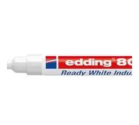 Edding 8046 rotulador permanente industrial - punta redonda 1-3mm - tinta opaca - resistente al desgaste, roce y luz - color blanco (10 uds)