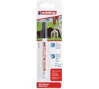 edding 8055 marcador permanente para exteriores - negro - 1 rotulador - punta redonda 1-2 mm - duradero, impermeable - bolígrafo uso exterior - marca permanentemente objetos, cubos de basura, juguetes