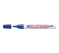edding 8300 marcador permanente industrial - azul - punta redonda de 1,5-3 mm - para marcar de manera permanente superficies ligeramente aceitosas y con polvo