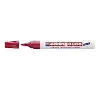 edding 8300 marcador permanente industrial - rojo - punta redonda de 1,5-3 mm - para marcar de manera permanente superficies ligeramente aceitosas y con polvo