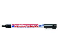 EDDING - Rotuladores permanentes CD/DVD 8400 (punta redonda, 1 mm, 6 unidades), color negro