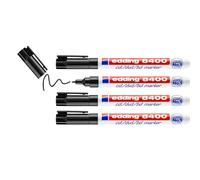edding 8400 marcador de CD/DVD/BD - negro - 4 rotuladores - punta redondeada fina 0,5-1 mm - para el etiquetado permanente de CD, DVD y discos Blu-ray