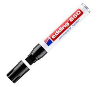 edding 850 marcador permanente - negro - 1 rotulador - punta biselada 5-15 mm - para marcas llamativas - resistente al agua, secado rápido, indeleble - para cartón, plástico, madera, metal, vidrio