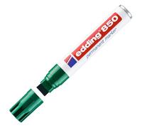 edding Marcador permanente 850 – Punta biselada 5-15 mm, verde, resistente al agua, 1 rotulador
