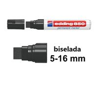 Edding 850 Rotulador permanente negro de punta biselada (5-16 mm)