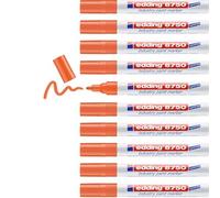 Edding 8750-10 Marcadores de Tinta Opaca Industrial - Punta Redonda 2-4 mm - Naranja