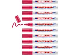 Edding 8750-10 Marcadores de Tinta Opaca Industrial - Punta Redonda 2-4 mm - Rojo