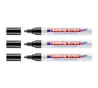 edding Marcador industrial 8750 – tinta opaca permanente, punta redonda 2-4 mm, negro – 1 rotulador