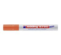 edding 8750 marcador de tinta opaca industrial - naranja - 1 rotulador - punta redonda 2-4mm - rotulador superficies polvorientas, grasientas: neumáticos metal vidrio madera - permanente, impermeable