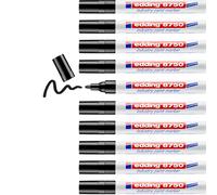 edding 8750 marcador de tinta opaca industrial - negro -10 bolígrafos- punta redonda 2-4mm - rotulador superficies polvorientas, grasientas, neumáticos, metal, vidrio, madera - permanente impermeable