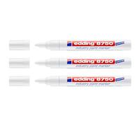 Edding 8750 - Rotuladores de pintura (2 - 4 mm, 3 unidades), color blanco