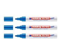 Edding 8750 - Rotuladores de pintura (3 unidades, 2-4 mm), color azul