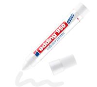 edding 950 marcador industrial - blanco - 1 rotulador - punta redonda de 10 mm - marcador para escribir sobre metal, piedras, madera - superficies rugosas o húmedas - permanente, impermeable
