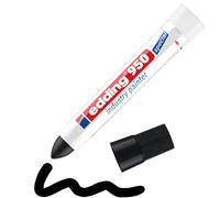 edding 950 marcador industrial - negro - 1 rotulador - punta redonda de 10 mm - marcador para escribir sobre metal, piedras, madera - superficies rugosas o húmedas - permanente, impermeable