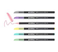 edding Bibi & Tina® - Juego de 6 rotuladores finos (1200 unidades, punta fina de 1 mm, ideal como regalo para niños, para escribir y colorear)