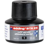 edding Tinta para rotulador de pizarra blanca BTK-25 – Negro 25 ml con dosificador por goteo