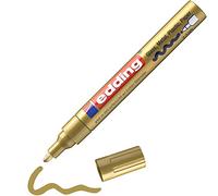Edding e-750/1-53 - Blíster con 1 Marcador de Tinta Opaca Brillante - Punta Redonda 2-4mm - Oro