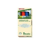 Edding EcoLine 21 - Marcador permanente (Negro, Azul, Verde, Rojo, Multi, De plástico)