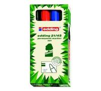 Edding EcoLine 21 - Marcador permanente (Negro, Azul, Verde, Rojo, Multicolor, De plástico)