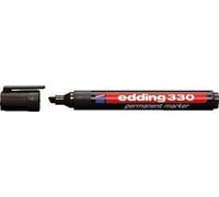 Rotulador edding marcador permanente 330 negro punta biselada 1-5 mm recargable