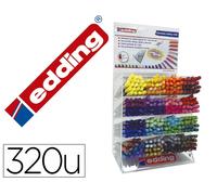 Edding Expositor de 320 Rotuladores 1200 Colores Surtidos