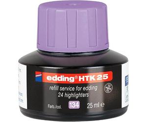edding HTK25 - Recambio de tinta para resaltador, color morado pastel