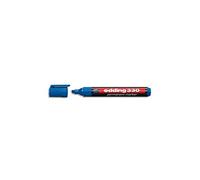 Edding Rotulador permanente 330, punta biselada 1-5 mm, Pack 2 uds (azul, negro, rojo, verde)