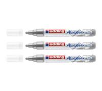 EDDING - Lote de 3 rotuladores acrílicos 5100 (punta media, 2 - 3 mm)
