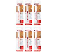 EDDING - Lote de 6 rotuladores para muebles 8900 (punta fina, 1,5-2 mm), color blanco