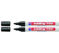 Edding marcador de pintura 750 INDUSTRIA, 2-4mm - Negro, 2er Pack
