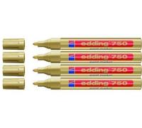 Edding marcador de pintura 750 INDUSTRIA, 2-4mm - oro, 4er Pack