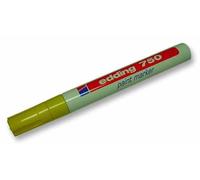 edding Rotulador punta fibra 750 - amarillo, punta redonda 2-4 mm, tinta opaca permanente