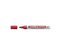 EDDING Marcador Permanente Industrial 8750 Rojo (Set de 10) con Punta Redonda