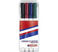 Edding Marqueur permanent 400/4-400-4, couleurs assorties, pqt. 4