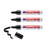 Rotulador edding marcador permanente 1 negro -punta biselada 5 mm