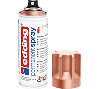 Edding permanente en spray Premium, pintura acrílica - negro intenso - seda mate, color cobre